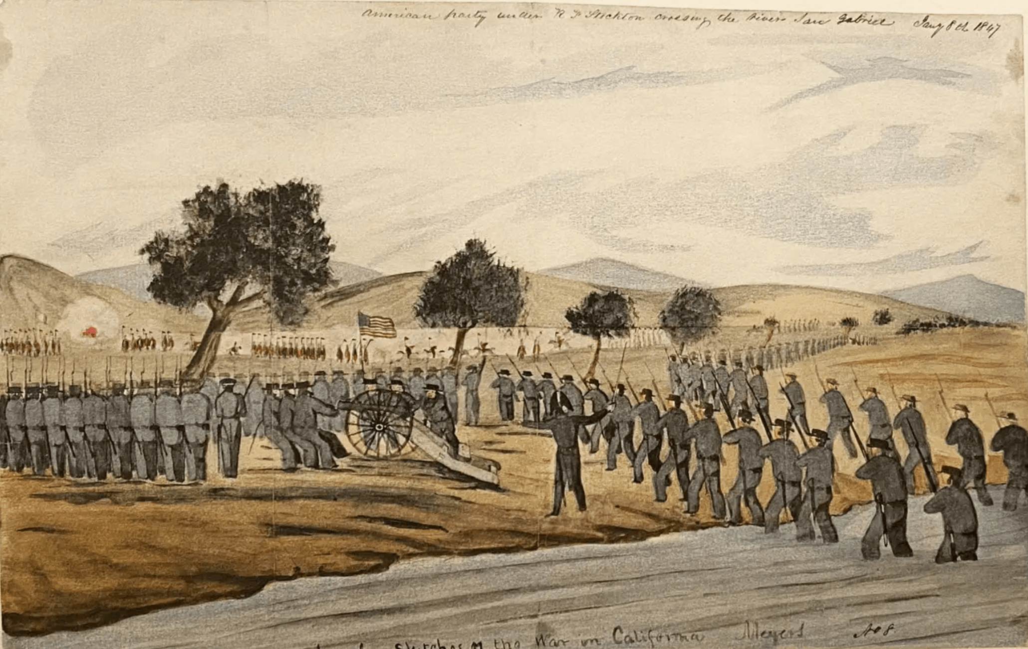 The Battle of Río San Gabriel, William H. Meyers, 1847. Public Domain